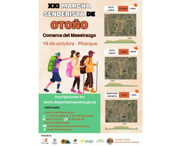 XXI MARCHA SENDERISTA DE OTOÑO COMARCA MAESTRAZGO - PITARQUE 2025